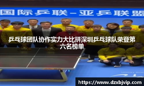 乒乓球团队协作实力大比拼深圳乒乓球队荣登第六名榜单